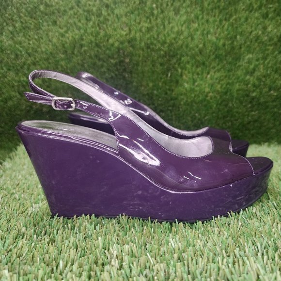 MARC FISHER | Peep toe Sling-Back Wedge Heel in GOOD condition - Picture 2 of 4